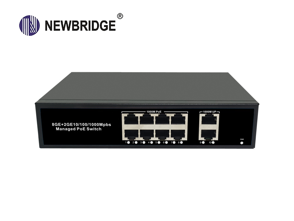 8 Port 10/100/1000Mbps+2 Port Gigabit 150W| ND-GS0802P Web-Managed PoE Switch